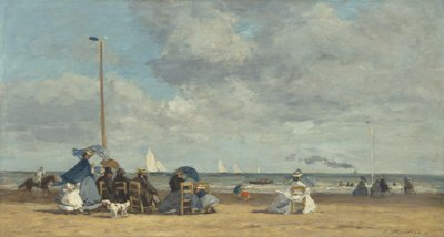 Strand von Trouville, 1864-5 von Eugene Louis Boudin